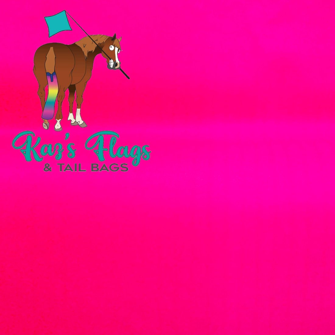 hot pink training flag for horses