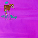 Purple training horse flag