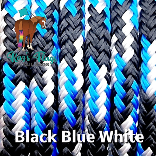 string colour black blue and white